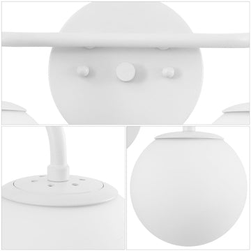 Louis Parisian Globe Metal/Frosted Glass Modern Contemporary LED Vanity